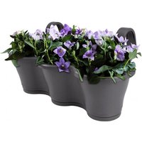Balkonkasten Easy Trio, anthrazit, ca. 54 cm